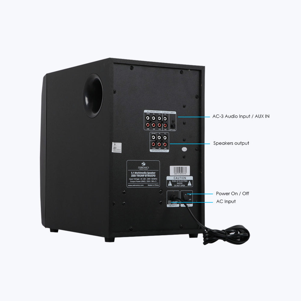 ZEBRONICS TRUMP 5.1 BT SPEAKER ZEBRONICS TRUMP 5.1 BT SPEAKER